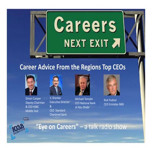 "Eye On Careers - 103.8" Talk Radio on Career Management