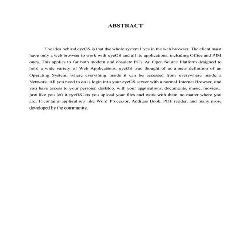 Eye os cloud operating system