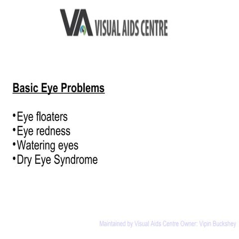 Top 10 EYE related problems | PPT