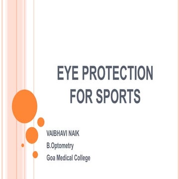 Eye protection for sports