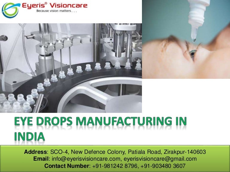 Eye Drops Manufacturing Company in India