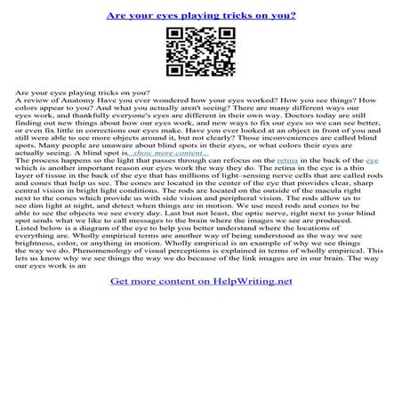 Eyes Essay | PDF