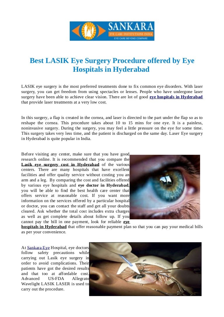Eye Surgery Hospital In Hyderabad