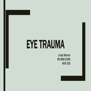 Eye trauma