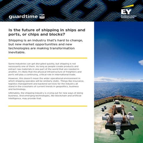 Is the future of shipping in ships and ports, or chips and blocks?