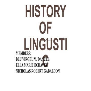 History of Linguistic | PPTX
