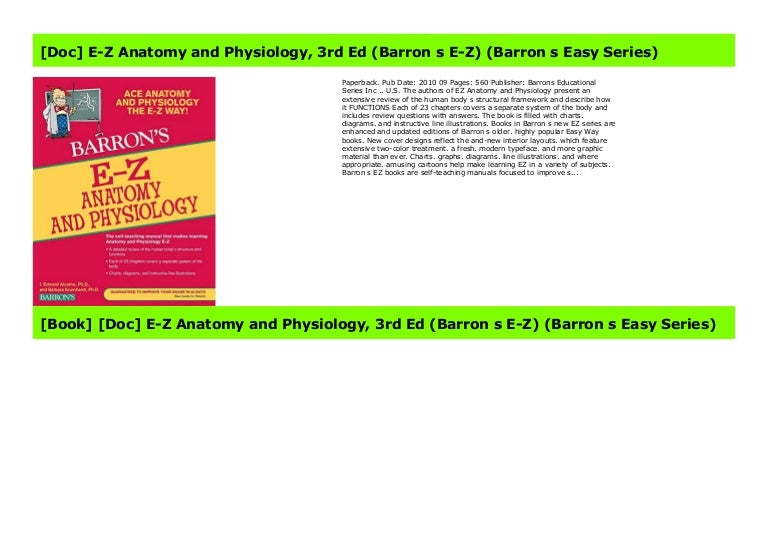[Doc] EZ Anatomy and Physiology, 3rd Ed (Barron s EZ) (Barron s Eas…