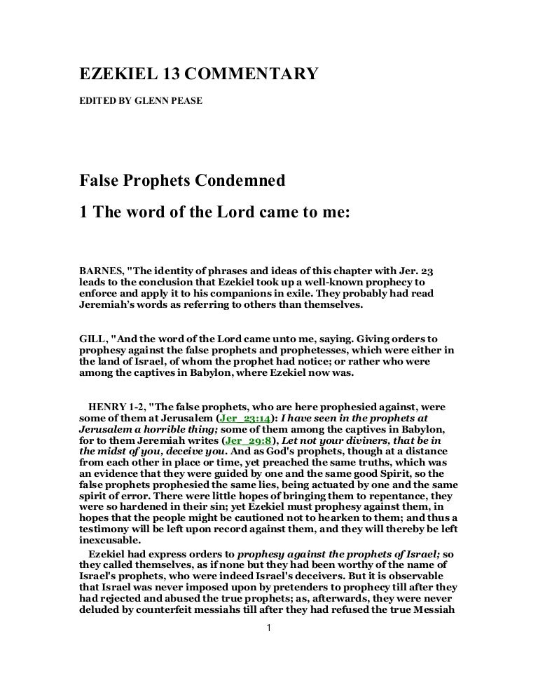 Ezekiel 13 Commentary