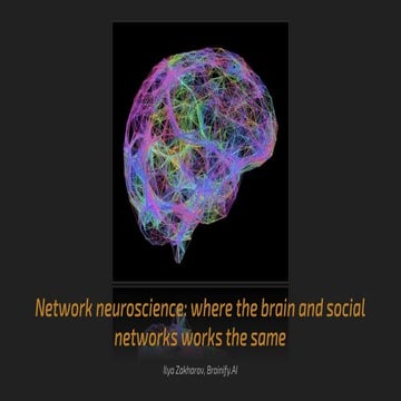 [DSC Europe 23][DigiHealth] Ilya Zakharov - NETWORK NEUROSCIENCE WHERE THE BR...