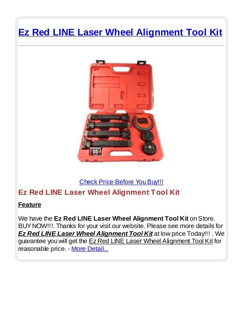 Ez red line laser wheel alignment tool kit