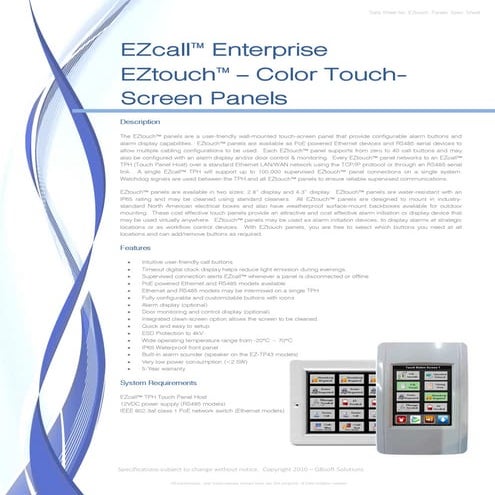 E ztouch panels_spec_sheet