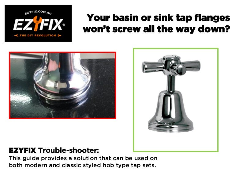 Ezyfix basin or sink flanges won't screw all the way down? Here's the…