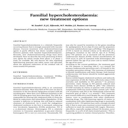 Ezzahti sijbrands mulder roeters van lennep familial hypercholesterolemia new...