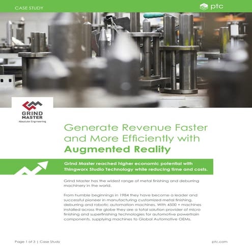 Grindmaster Machines Augmented Reality Case Study with PTC