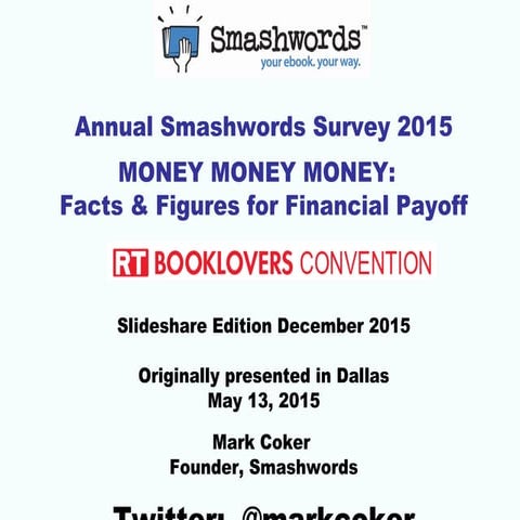 2015 Smashwords Survey - How to Sell More Ebooks