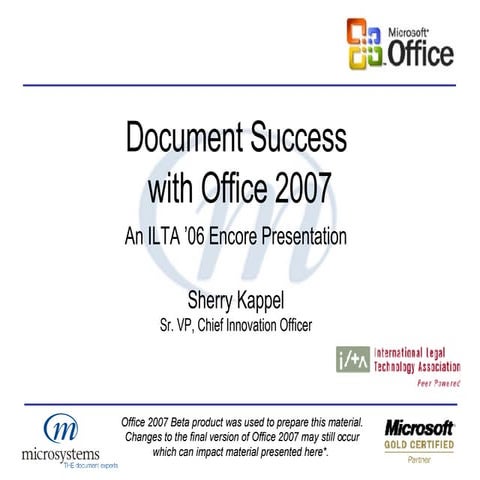 Document Sucuess With Office 2007 