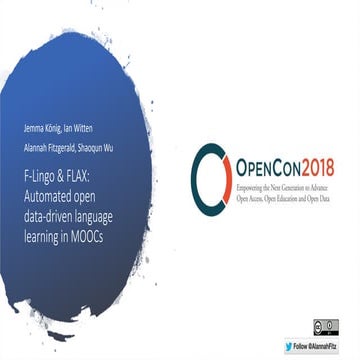 F-Lingo & FLAX: Automated open data-driven language learning in MOOCs