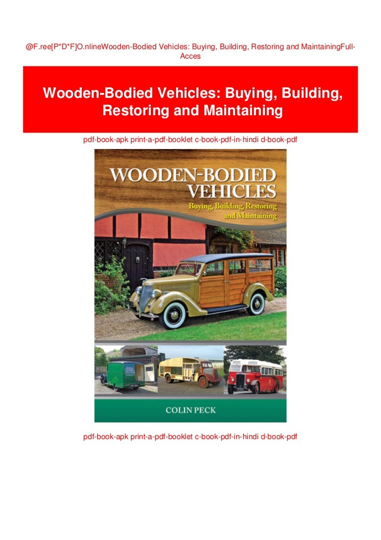 F Ree P D F O Nlinewooden Bodied Vehicles Buying Building Restori