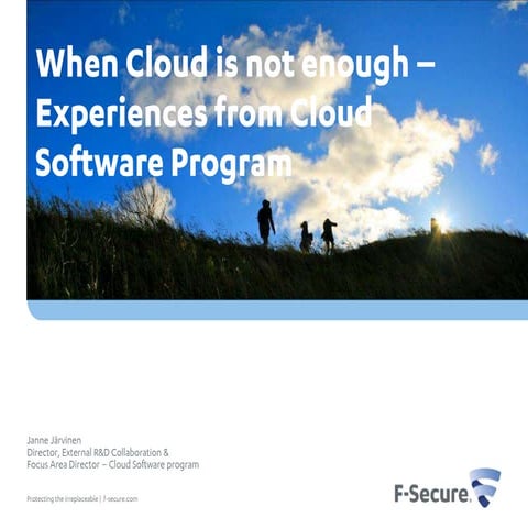 F-Secure Cloud Software icgse2013