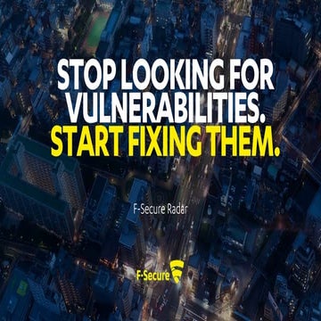 RADAR - Le nouveau scanner de vulnérabilité par F-Secure