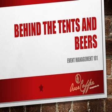 Behind the tents and beers