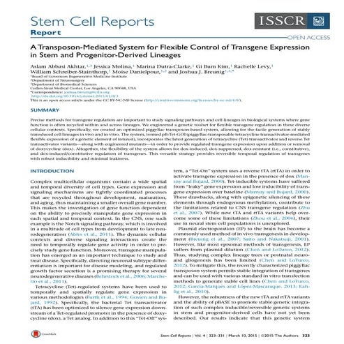 Akhtar et al. Stem Cell Reports (2015)