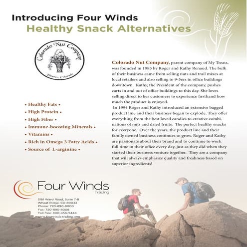 Colorado Nut Company One Sheet and Order Form