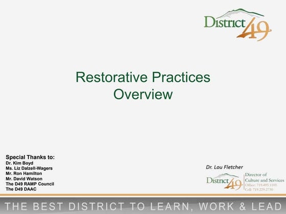 Restorative Practices in Education | PPT