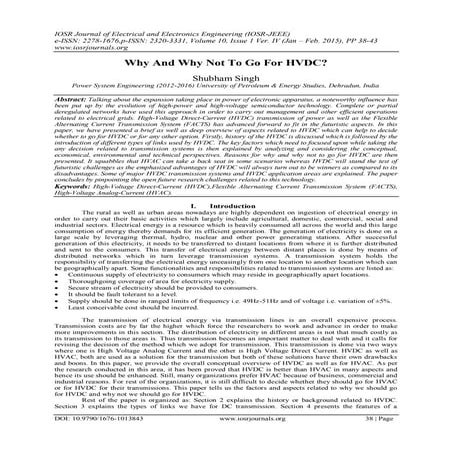 Why And Why Not To Go For HVDC?