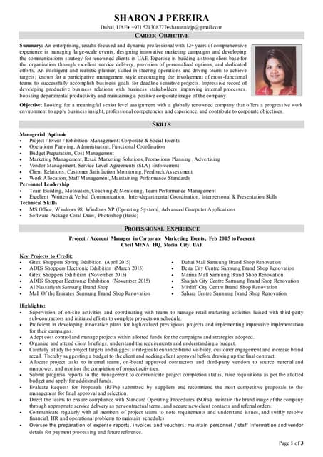CV - 2 Sharon J Pereira New