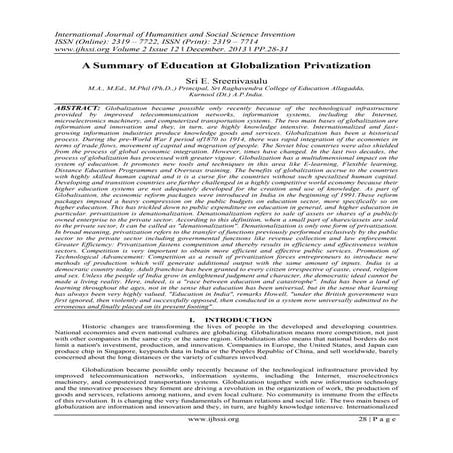 Globalization and education | PDF