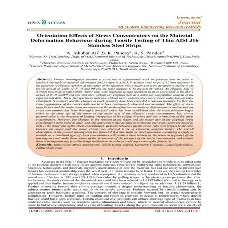 Orientation Effects of Stress Concentrators on the Material  Deformation Beha...