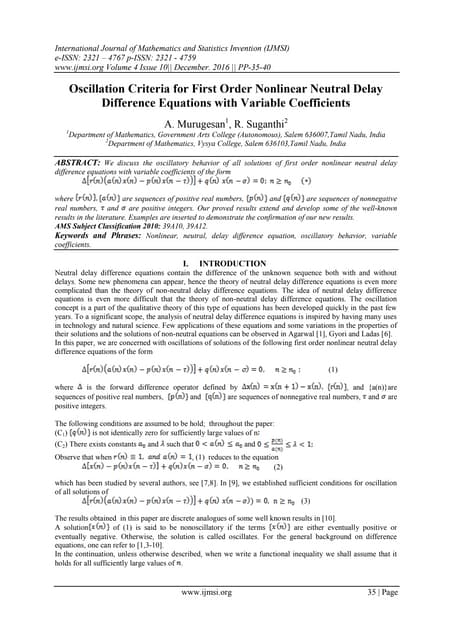 Oscillation of Solutions to Neutral Delay and Advanced Difference ...