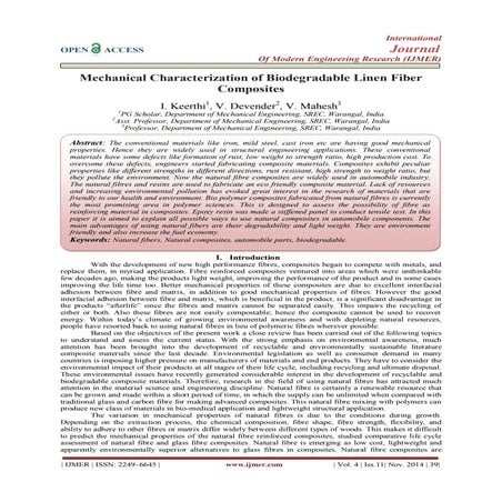 Biofibres, biodegradable polymers and biocomposites | PPTX
