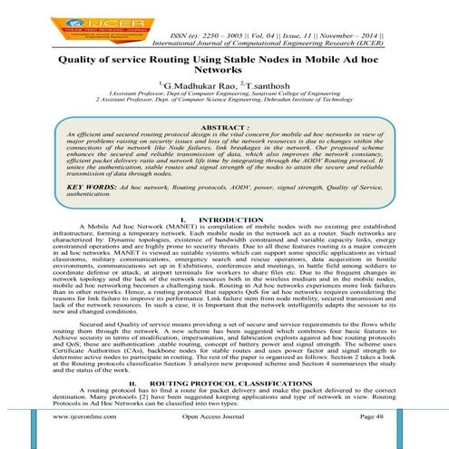 Quality of service Routing Using Stable Nodes in Mobile Ad hoc Networks