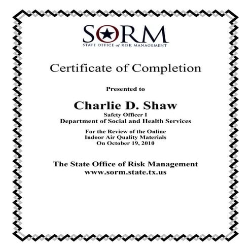 cert Sorm | PDF