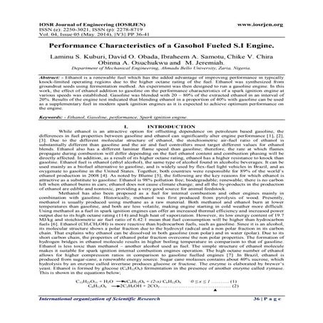 Seminar report on modifications for ethanol engines | PDF