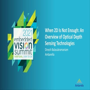 “When 2D Is Not Enough: An Overview of Optical Depth Sensing ...