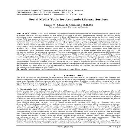 Social Media Tools for Academic Library Services