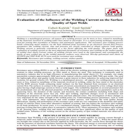 Evaluation of the Influence of the Welding Current on the Surface Quality of ...