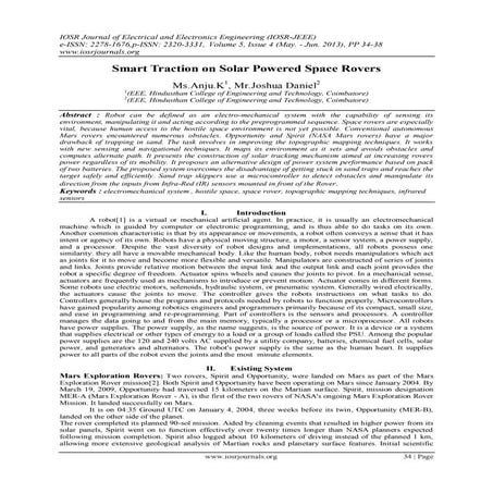 Smart Traction on Solar Powered Space Rovers