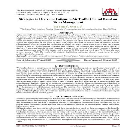 Strategies to Overcome Fatigue in Air Traffic Control Based on Stress ...