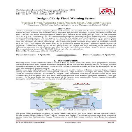 Design of Early Flood Warning System
