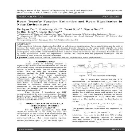 Room Transfer Function Estimation and Room Equalization in Noise Environments
