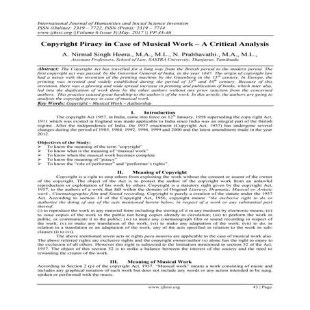 Copyright in Musical Work | PPTX