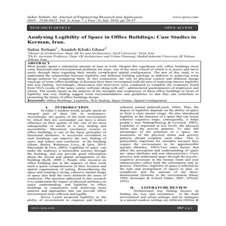 Analysing Legibility of Space in Office Buildings: Case Studies in Kerman, Iran.
