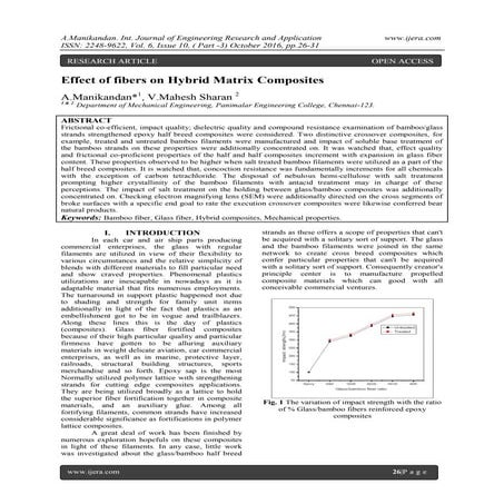 Effect of fibers on Hybrid Matrix Composites