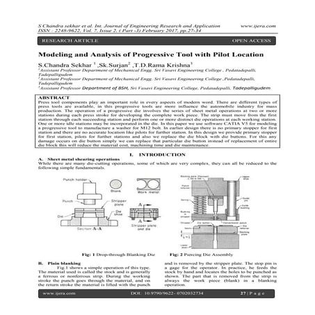 Modeling and Analysis of Progressive Tool with Pilot Location | PDF