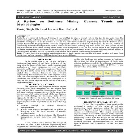 A Review on Software Mining: Current Trends and Methodologies