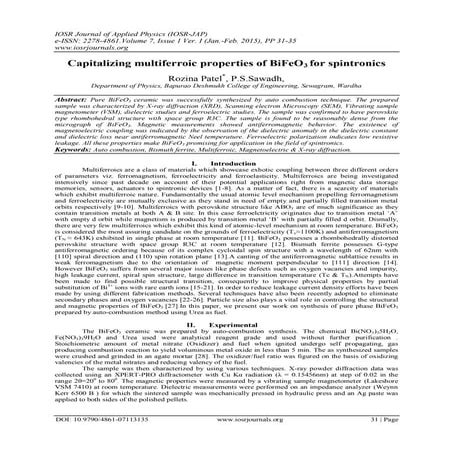 Synthesis and Characterization of multifunctional mixed metal oxide | PPTX